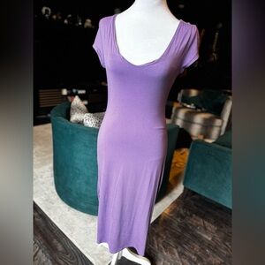 Purple, mid length, body on dress